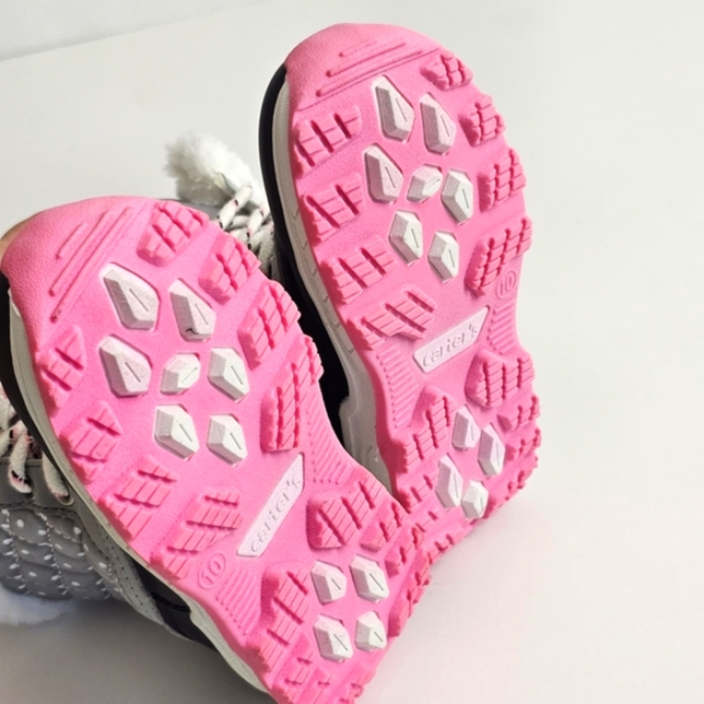 Stylish Gray and Pink Winter Boots - Picture 5 of 6